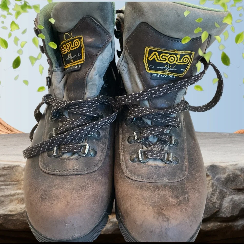 Asolo AFX 520 GVX Women’s Leather and Gortex Hiking Boots in Chestnut, Size 8.5 - Picture 3 of 16